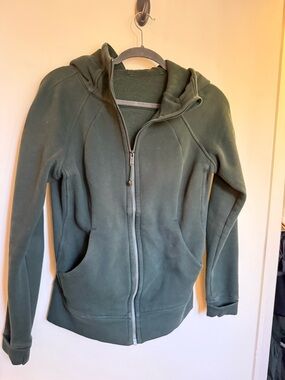 hunter Green scuba Zip-Up Hoodie Jacket